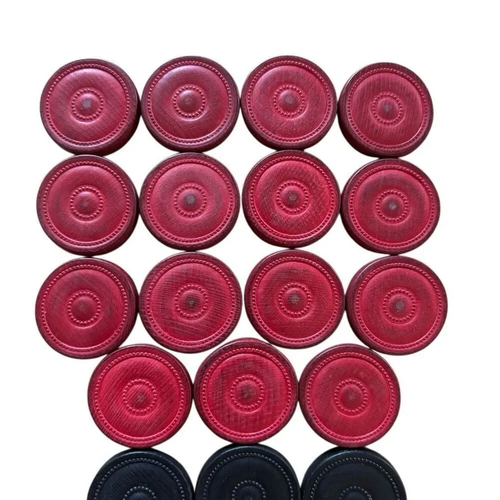 Vintage Halsam Comet 30 Wooden Red & Black Checkers
